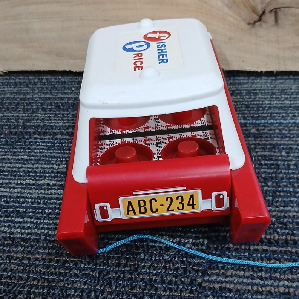 Fisher-Price Red and White Pull Toy Car - Picture 5 of 6